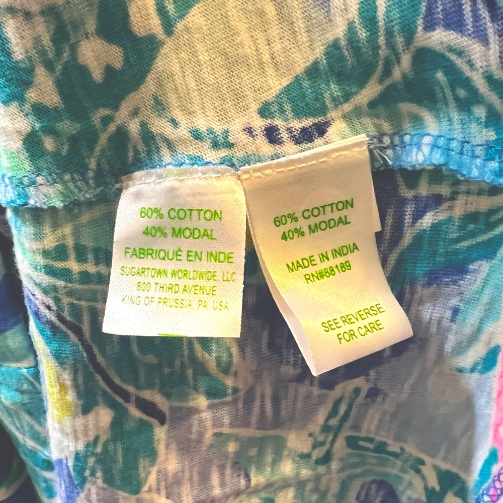 Lilly Pulitzer Shay Dress Bennet Blue Celestial Seas Women's Size Large Vacation - Picture 7 of 13
